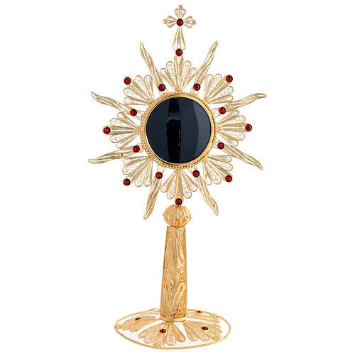 Relicario dorado con strass de plata 800, 24 cm 2