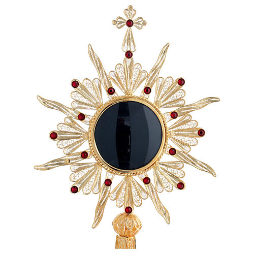 Relicario dorado con strass de plata 800, 24 cm 3