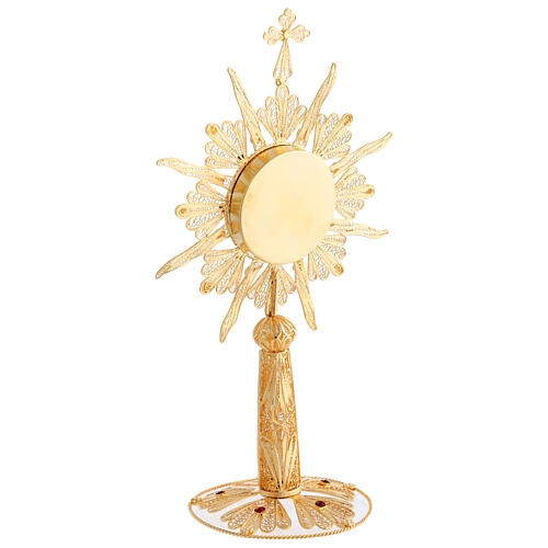 Reliquiario argento 800 dorato filigrana 24 cm - 126,4 gr. 8