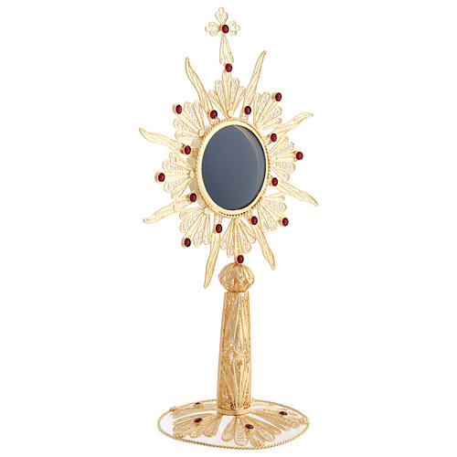 Relicário prata 800 dourada filigrana 24 cm 126,4 g 3