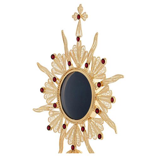 Relicário prata 800 dourada filigrana 24 cm 126,4 g 4