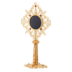 Reliquiario argento 800 dorato filigrana 23 cm - 104,5 gr.