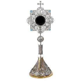 Reliquiario con croce filigrana argento 800