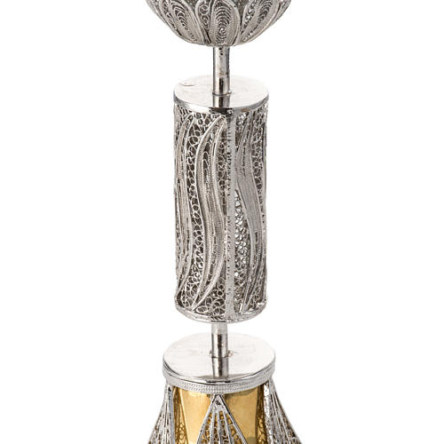 Reliquiario con croce filigrana argento 800 3