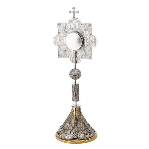 Reliquiario con croce filigrana argento 800 10