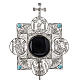 Reliquiario con croce filigrana argento 800 s5