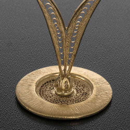 Relicário prata 800 filigrana dourada decorações 3