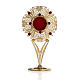 Reliquary in 800 silver filigree with red stones s1