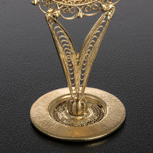 Reliquary in 800 silver filigree, gold-plated 4