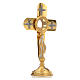 Monstrance in brass, cross s4