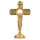 Monstrance in brass, cross s5