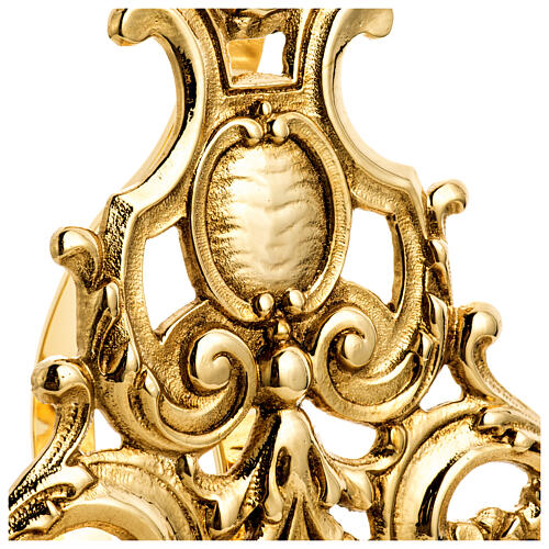 Reliquary in brass, floral decoration 5