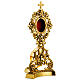 Reliquary in brass, floral decoration s1