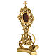 Reliquary in brass, floral decoration s4