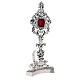 Reliquary in silver plated brass, floral decoration s5