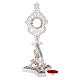 Reliquary in silver plated brass, floral decoration s8