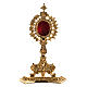 Reliquary in gold-plated brass with base s1