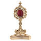 Reliquary in gold-plated brass with base s1