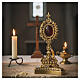 Reliquary in gold-plated brass with base s2