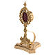 Reliquary in gold-plated brass with base s4
