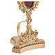 Reliquiario ottone fuso dorato con base s6