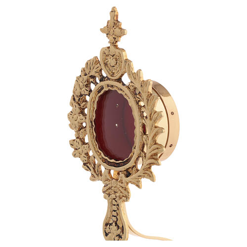 Reliquary in gold-plated brass with base 3