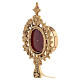 Reliquary in gold-plated brass with base s3