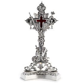 Monstranzen, Custodien, Reliquiare aus Metall: Reliquienschrein Heiliges Kreuz Gussmessing