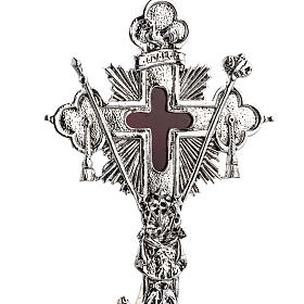 Monstranzen, Custodien, Reliquiare aus Metall: Reliquienschrein Heiliges Kreuz Gussmessing