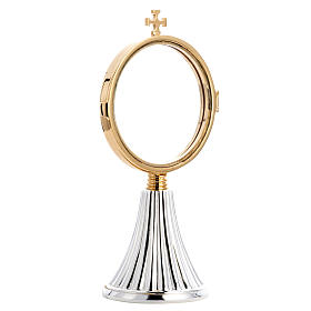 Monstranzen, Custodien, Reliquiare aus Metall: Reliquiar silberfarbig aus Gussmessing