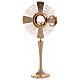Monstrance in brass with 4 Evangelists and red stones s5