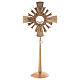 Monstrance in brass with 4 Angels and crystal pommel s1