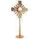 Monstrance in brass with 4 Angels and crystal pommel s8
