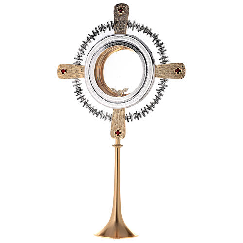 Monstrance for Magna Host cross and red enamels 1