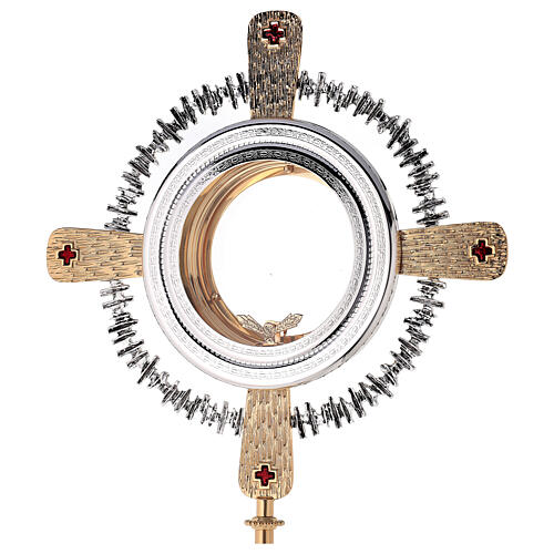 Monstrance for Magna Host cross and red enamels 2