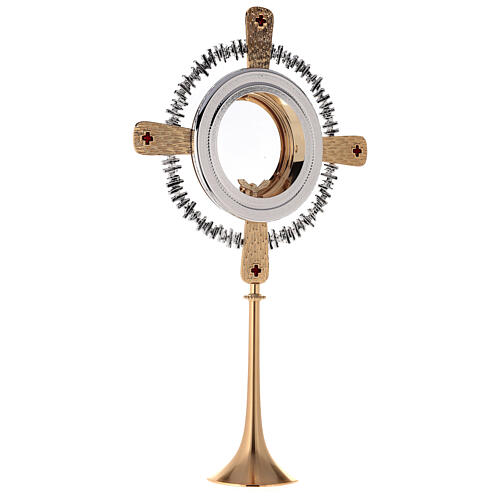 Monstrance for Magna Host cross and red enamels 5