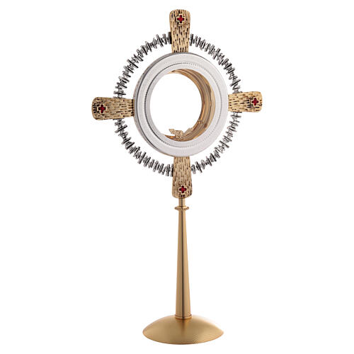 Monstrance for Magna Host cross and red enamels 5