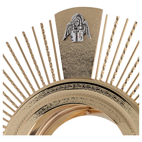 Monstranz vier Evangelisten aus Gussmessing 6