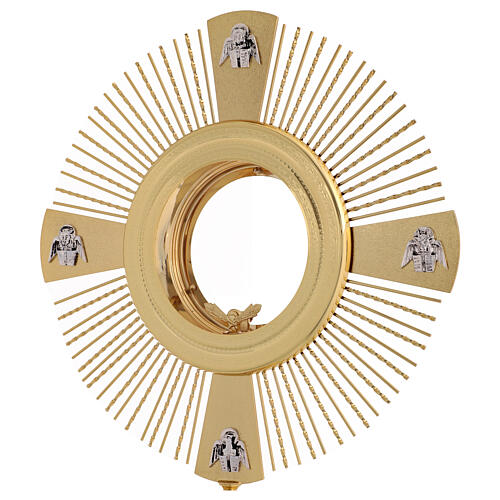 Monstrance for Magna Host 4 Evangelists in brass 2