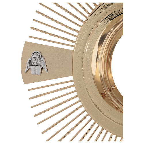 Monstrance for Magna Host 4 Evangelists in brass 8