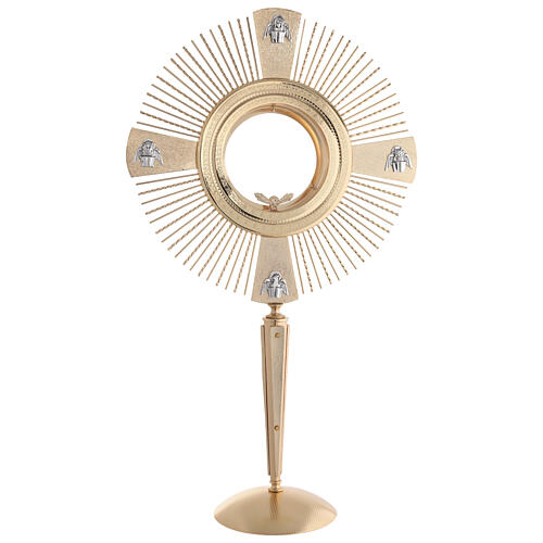 Custodia hostia magna 4 evangelistas latón fundido 1