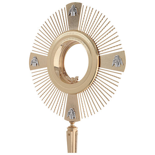 Custodia hostia magna 4 evangelistas latón fundido 7