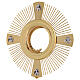 Ostensorio ostia magna 4 evangelisti ottone fuso s2