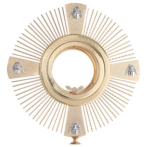 Ostensório hóstia magna 4 evangelistas latão moldado 2