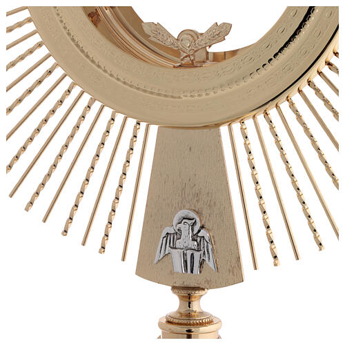 Ostensório hóstia magna 4 evangelistas latão moldado 9