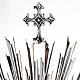 Monstrance in silver brass for Magna Host with angels s3