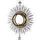 Monstrance in silver brass for Magna Host with angels s7