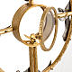 Monstrance in gold-plated bronze with angels H60cm s12
