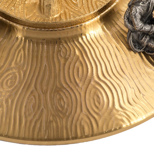 Ostensorio in bronzo dorato con angeli h 60 cm 8