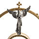 Ostensorio in bronzo dorato con angeli h 60 cm s3